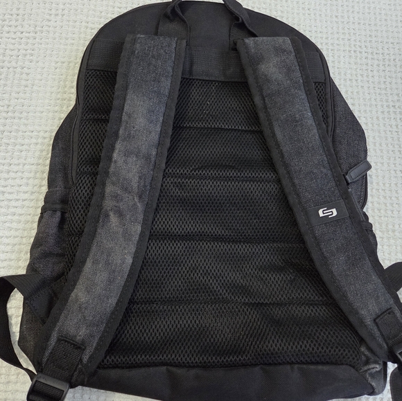 Solo Brand Black Denim Backpack New With Tags - Picture 3 of 7